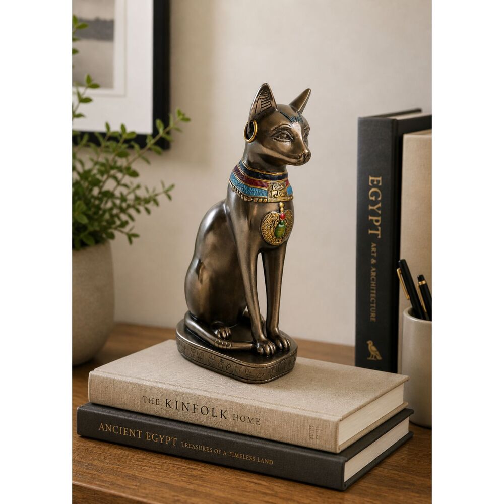 Top Collection Ancient Egyptian Sitting Cat Goddess Bastet Statue